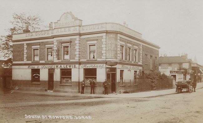 Star, South Street, Romford in 1907 licensee W A Lewis