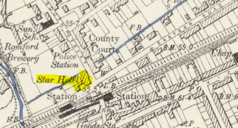 Star, South Street, Romford mapping in 1908