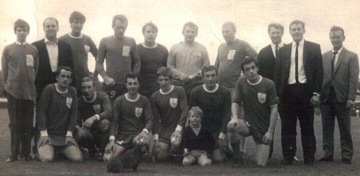 A photo of the Cobden Football team circa 1967. The back of the photo reads Harleyford Un. 0 � Richard Cobden 7.
