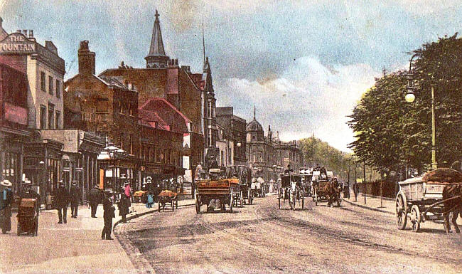 Fountain, and Lower Clapton Road, E5 - postcard is dated 1904