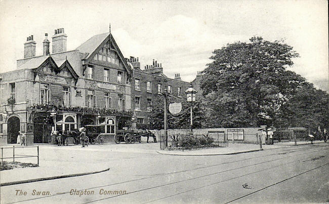 Swan Tavern, 73 Clapton Common and Braydon road, Upper Clapton, Hackney - circa 1900